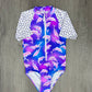 Airbrush Dolphins Rashguard One Piece Kids Swim Hatley