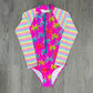 Painted Palms L/S Rashguard Swimsuit Kids Swim Hatley