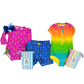 Neon Violet Pineapples L/S One Piece Rash Grard Kids Swim Rufflebutts