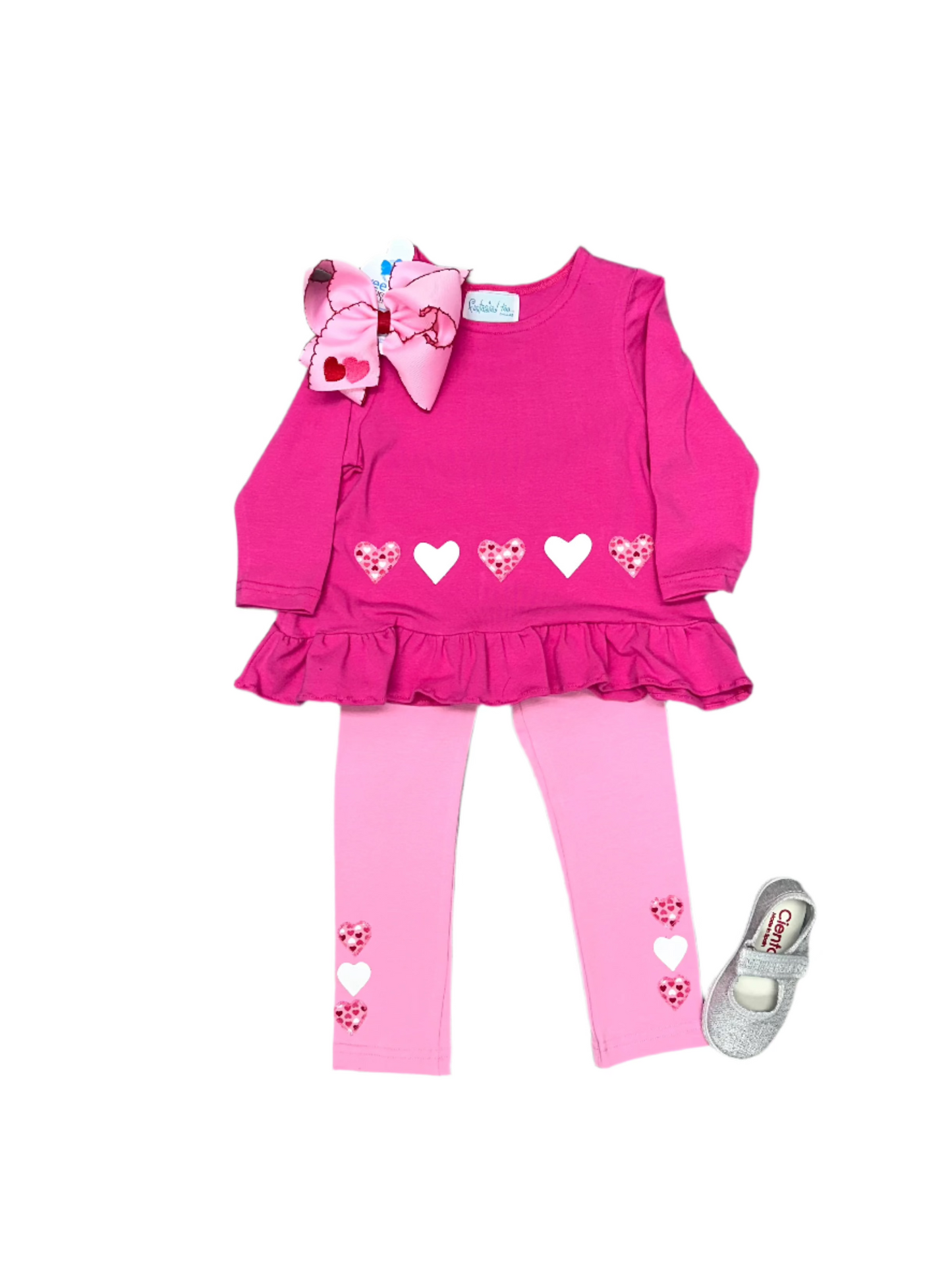 Hearts Baby Doll Top with Leggings Girls Sets Funtasia Too