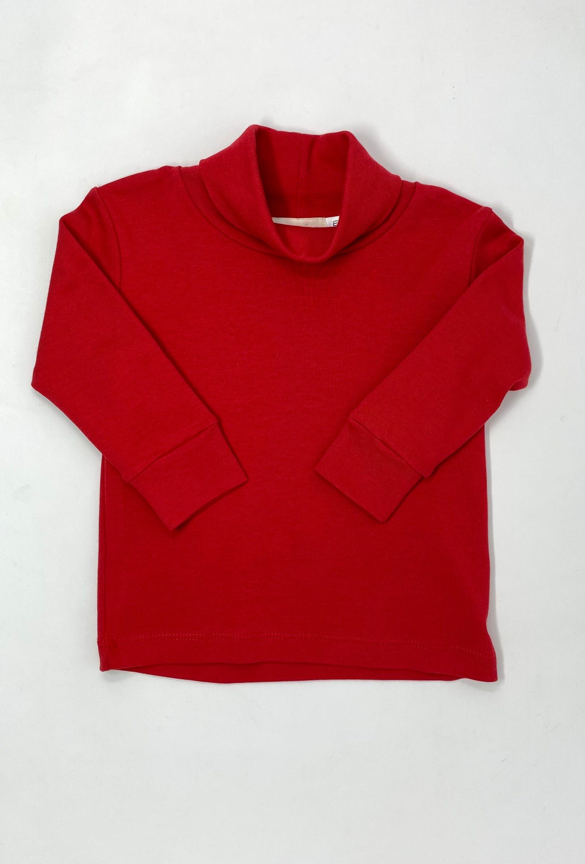 Knit Interlock Plain Turtleneck - Deep Red Boys Tees Luigi   