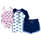 Navy Dolphin Hem Swim Trunks Kids Swim Rufflebutts