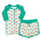 Crabby Cove Dolphin Hem Swim Trunks Kids Swim Rufflebutts