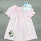 Tania Pink Knit Bishop Girls Occasion Dresses Petit Bebe