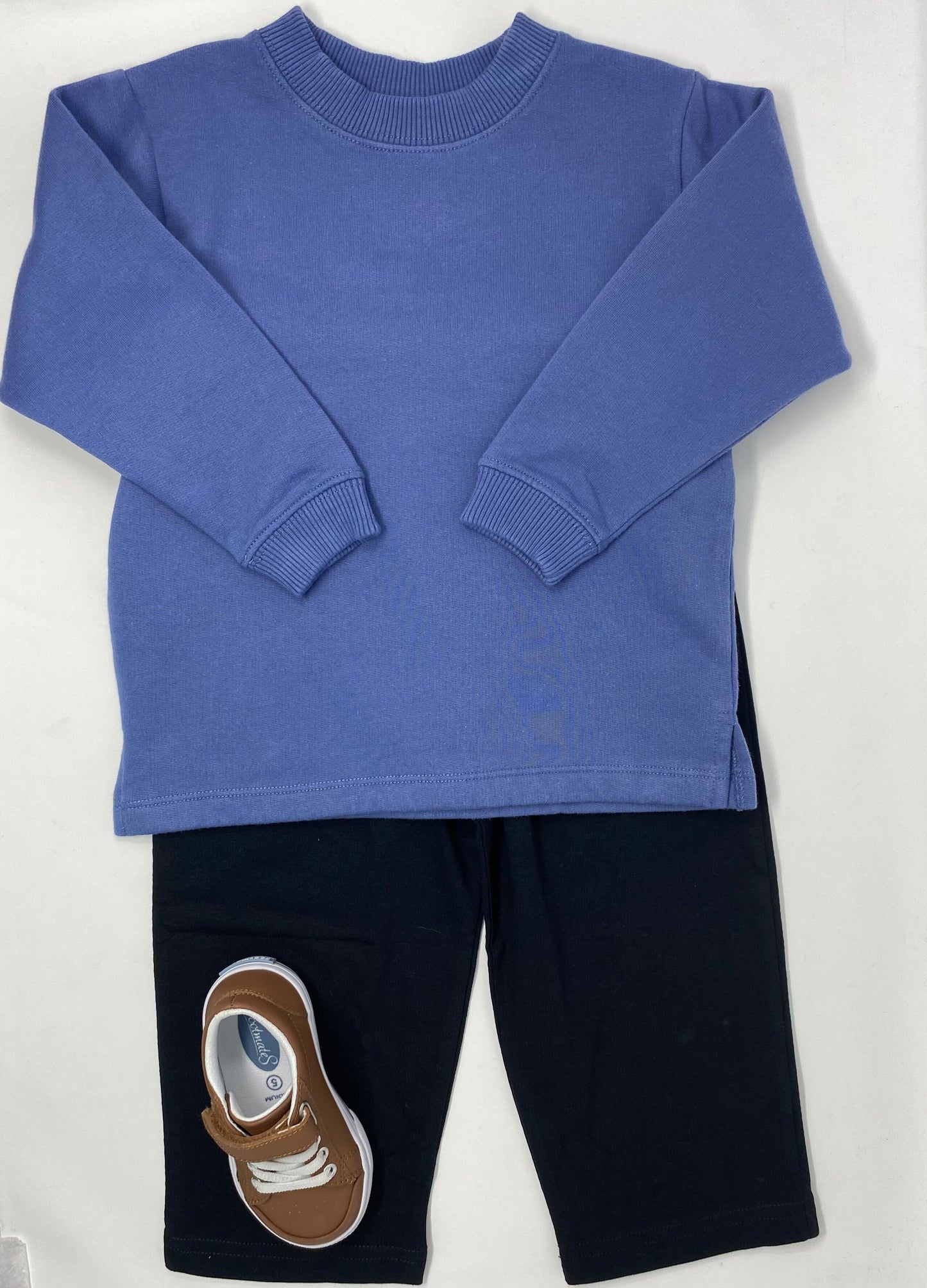 Slate Blue Solid Sweatshirt Boys Sweaters + Sweatshirts Luigi   