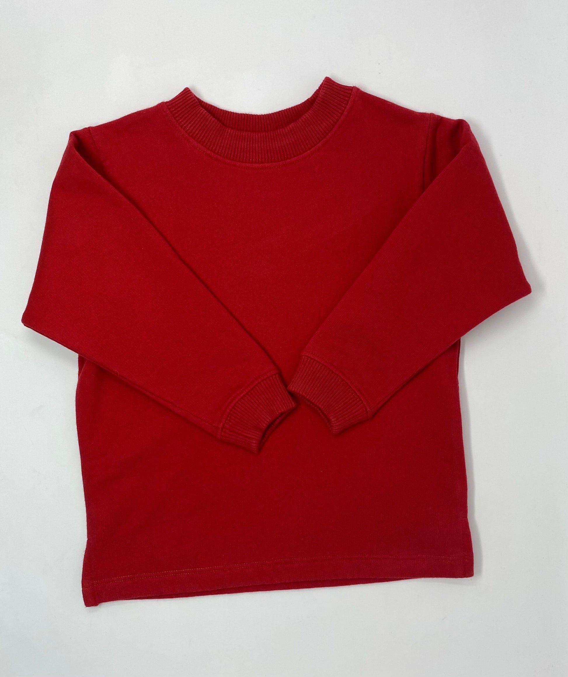 Deep Red Solid Sweatshirt Boys Sweaters + Sweatshirts Luigi   