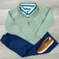 Boy's Polo - Blue/Smoke Green Boys Shirts + Polos Southbound   