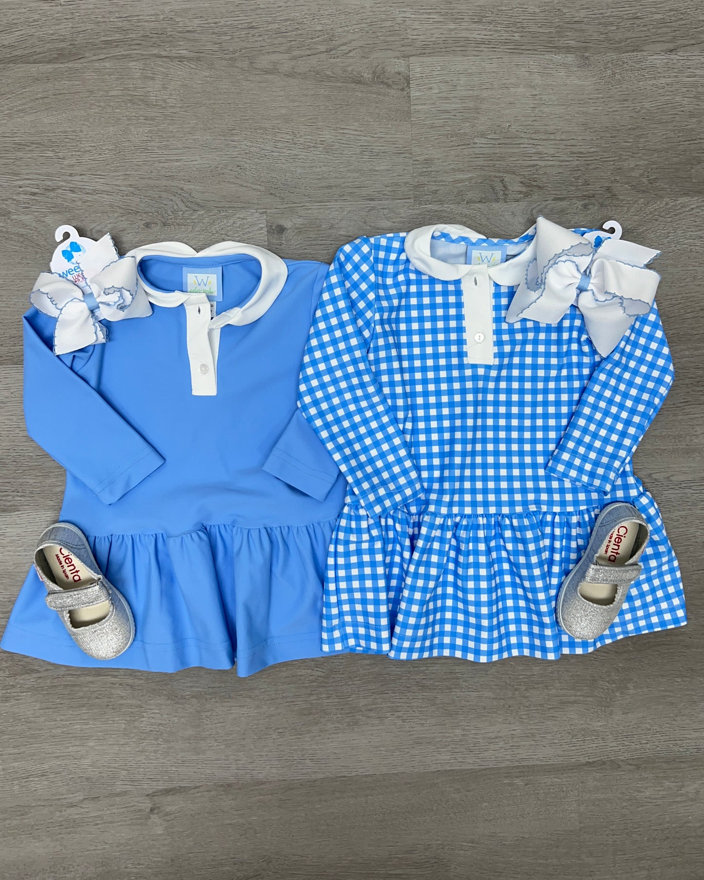 Blue Check Knit Athleisure Dress Girls Play Dresses Funtasia Too   