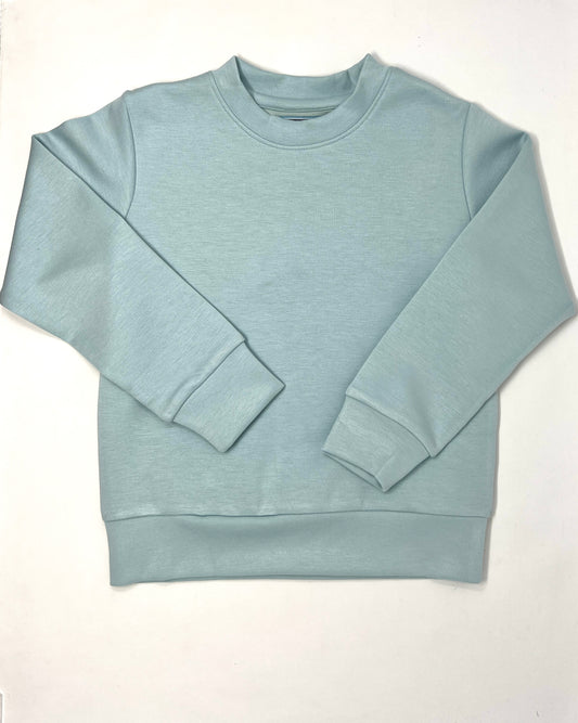 Performance Sweatshirt - Mint Baby Blue Girls Tops + Tees Honesty   