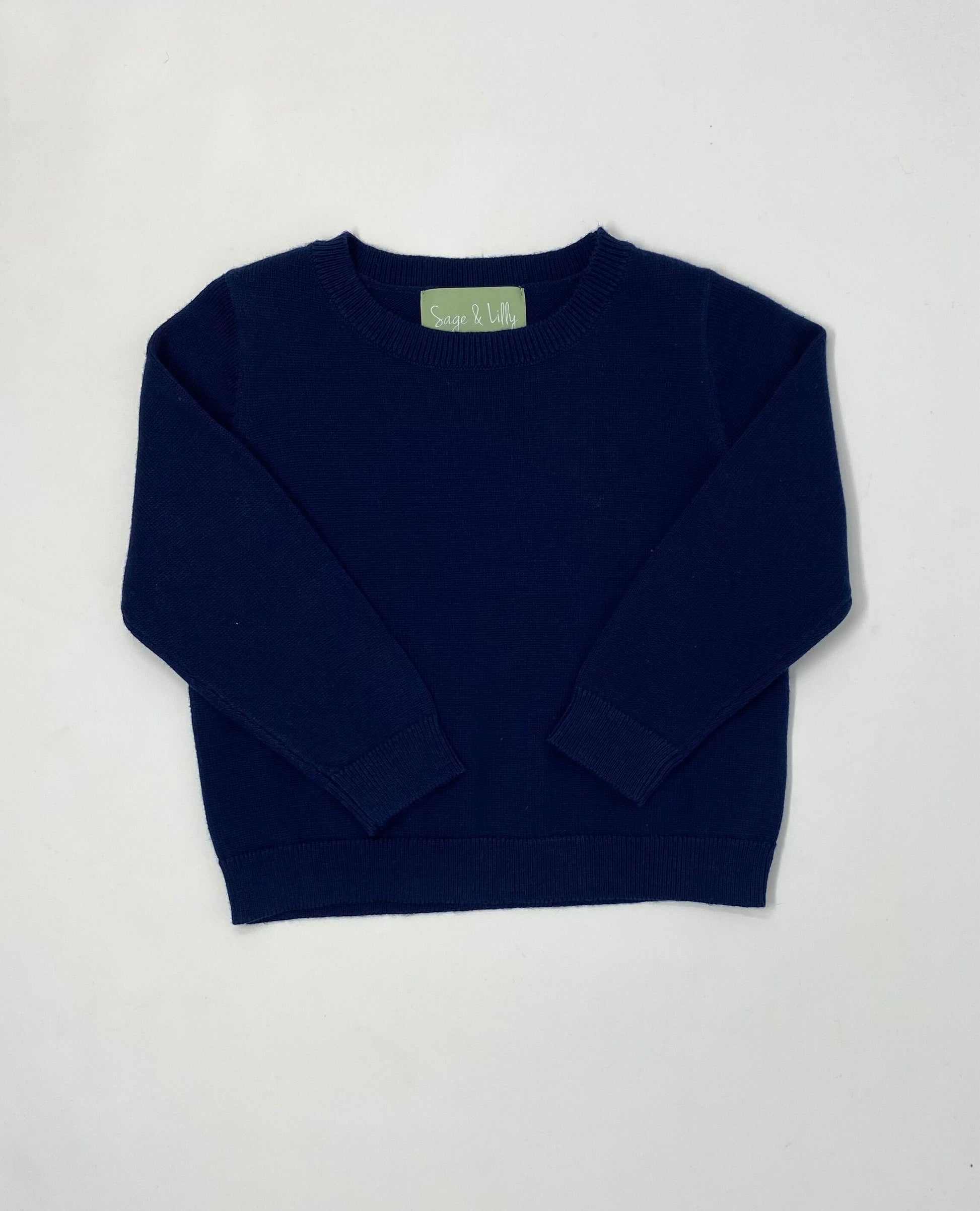 Sweater - Navy Boys Sweaters + Sweatshirts Sage & Lilly   