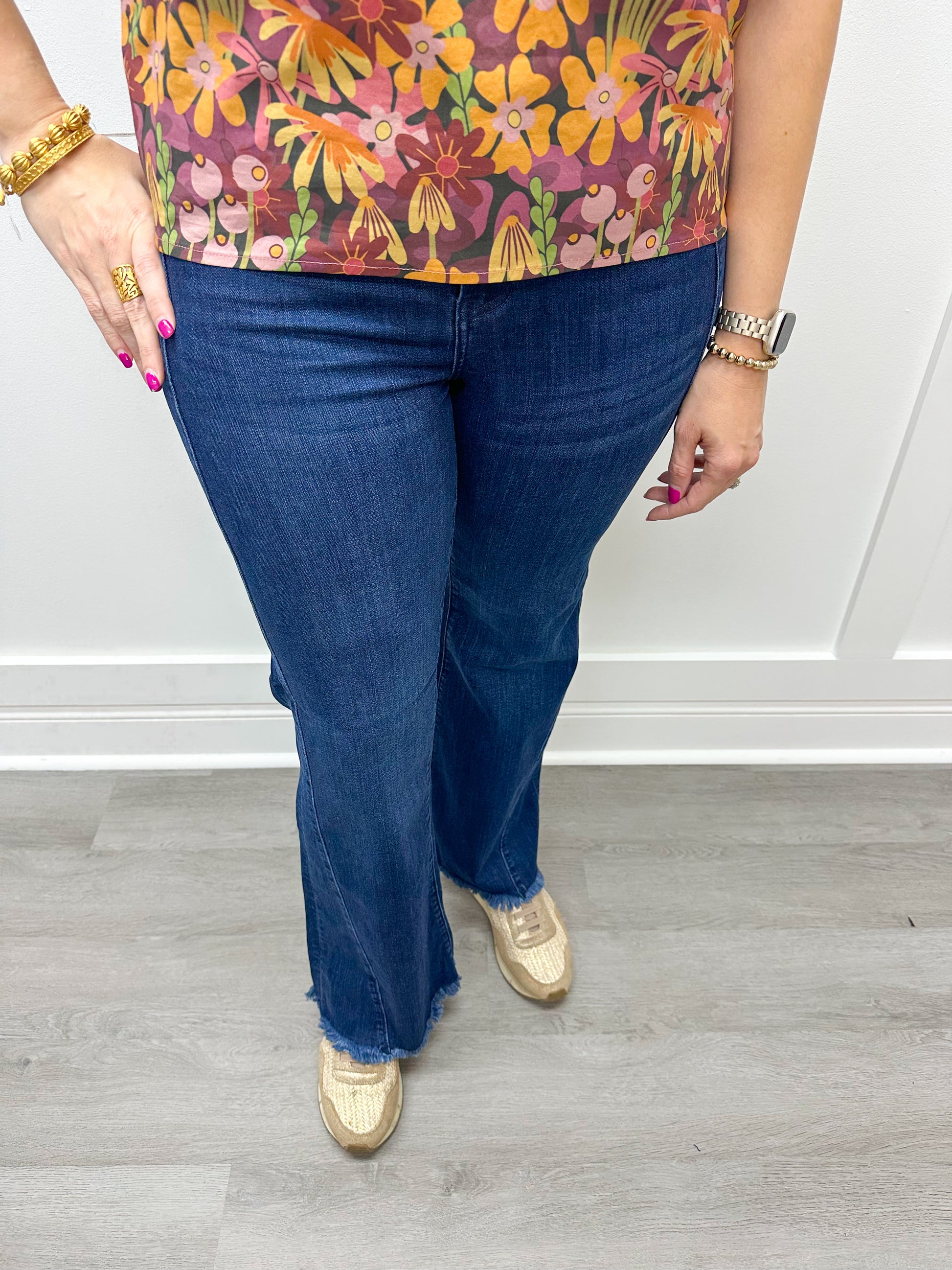 Hannah W/ Welt Pockets And Front Seam Detail Jeans Liverpool   