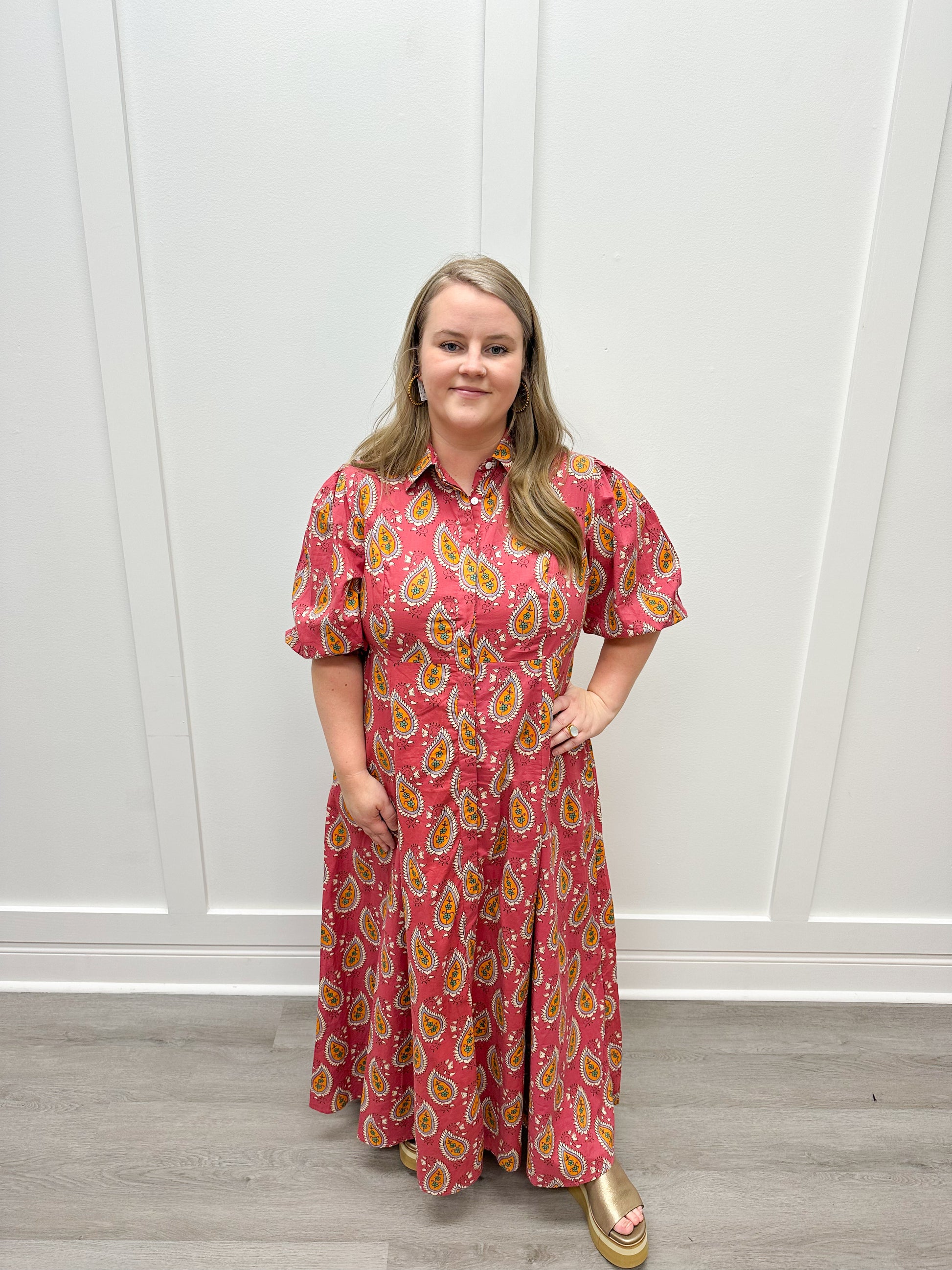 Rosie Shirtdress - Paisley Drops Long Dresses Livro   