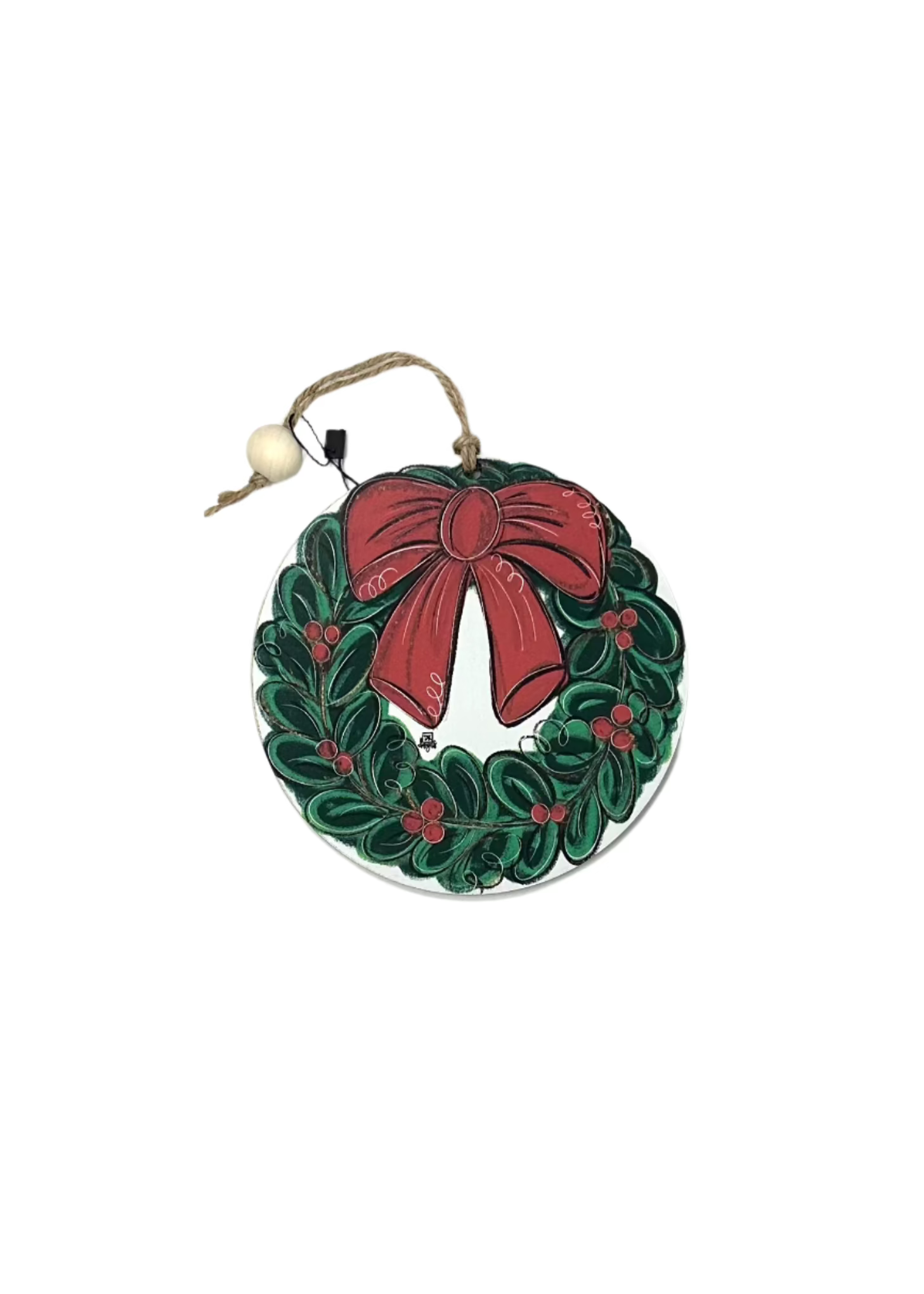 Christmas Wreath Ornament Seasonal DK Designs   