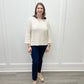 Ladder Stitch Rag-Yarn Sweater - Winter White Sweatshirts + Pullovers Habitat   