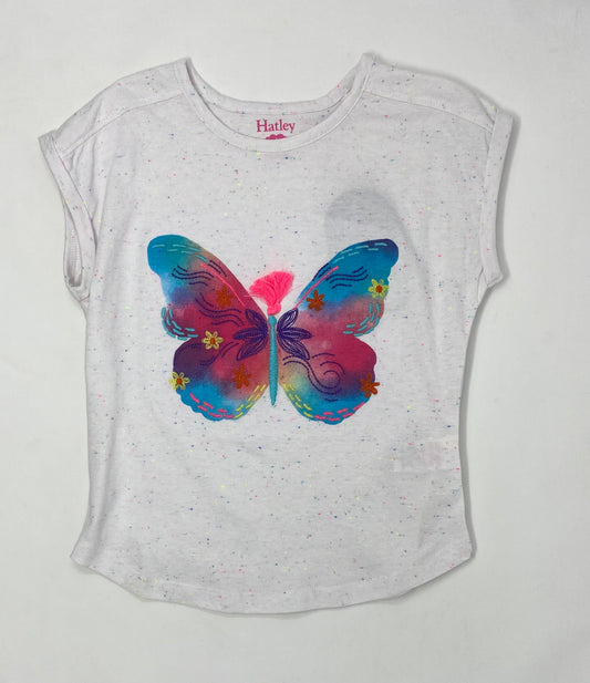 Painted Butterfly Relaxed Tee Girls Tops + Tees Hatley   