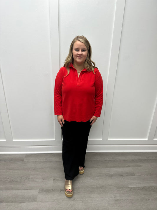 Shea Pullover - Red Supersoft Sweatshirts + Pullovers Duffield Lane   