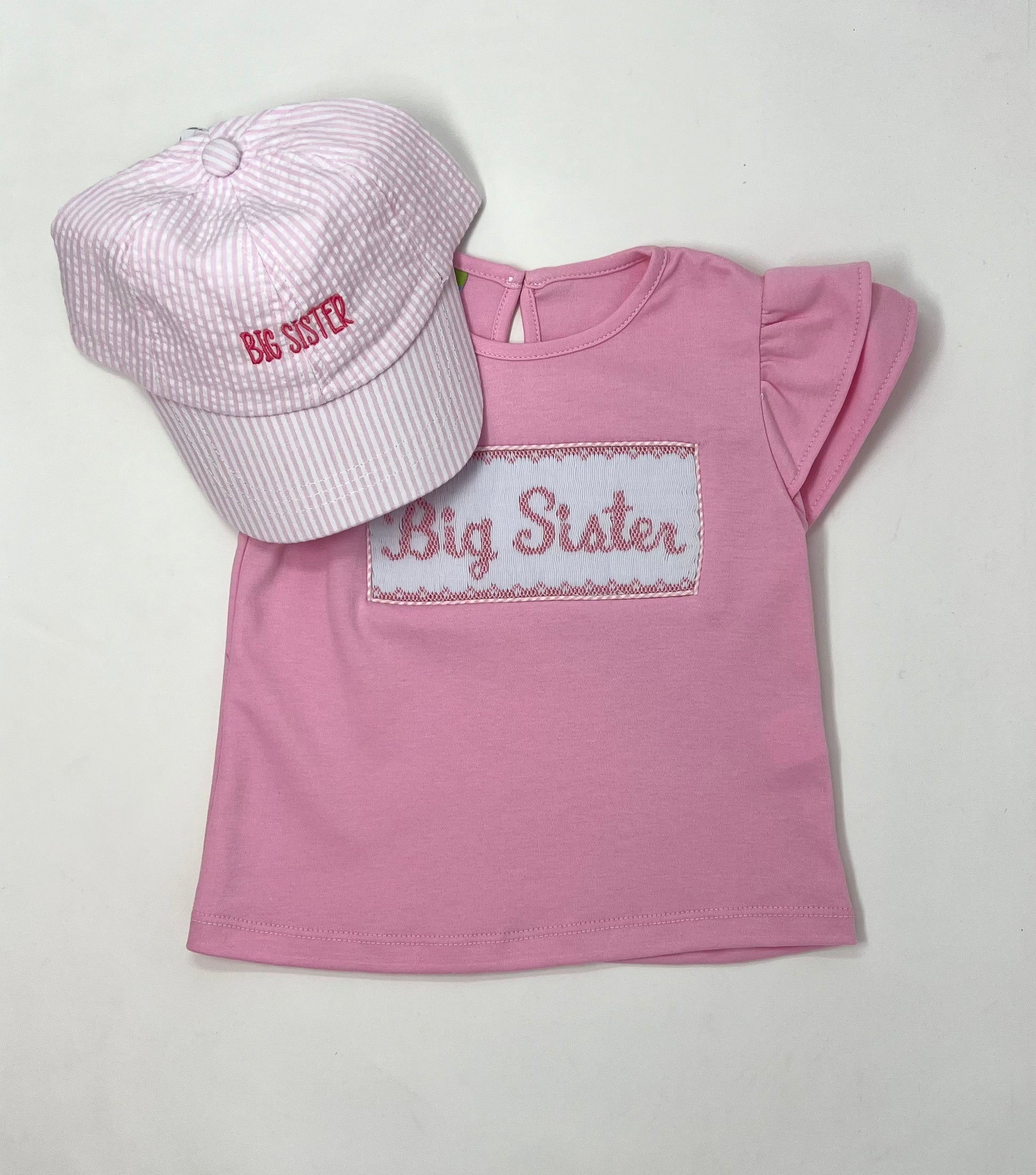 Big Sister Pink Knit Shirt Girls Tops + Tees Anavini   