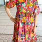 Ava Maxi - Pink Safari Long Dresses Sohana   