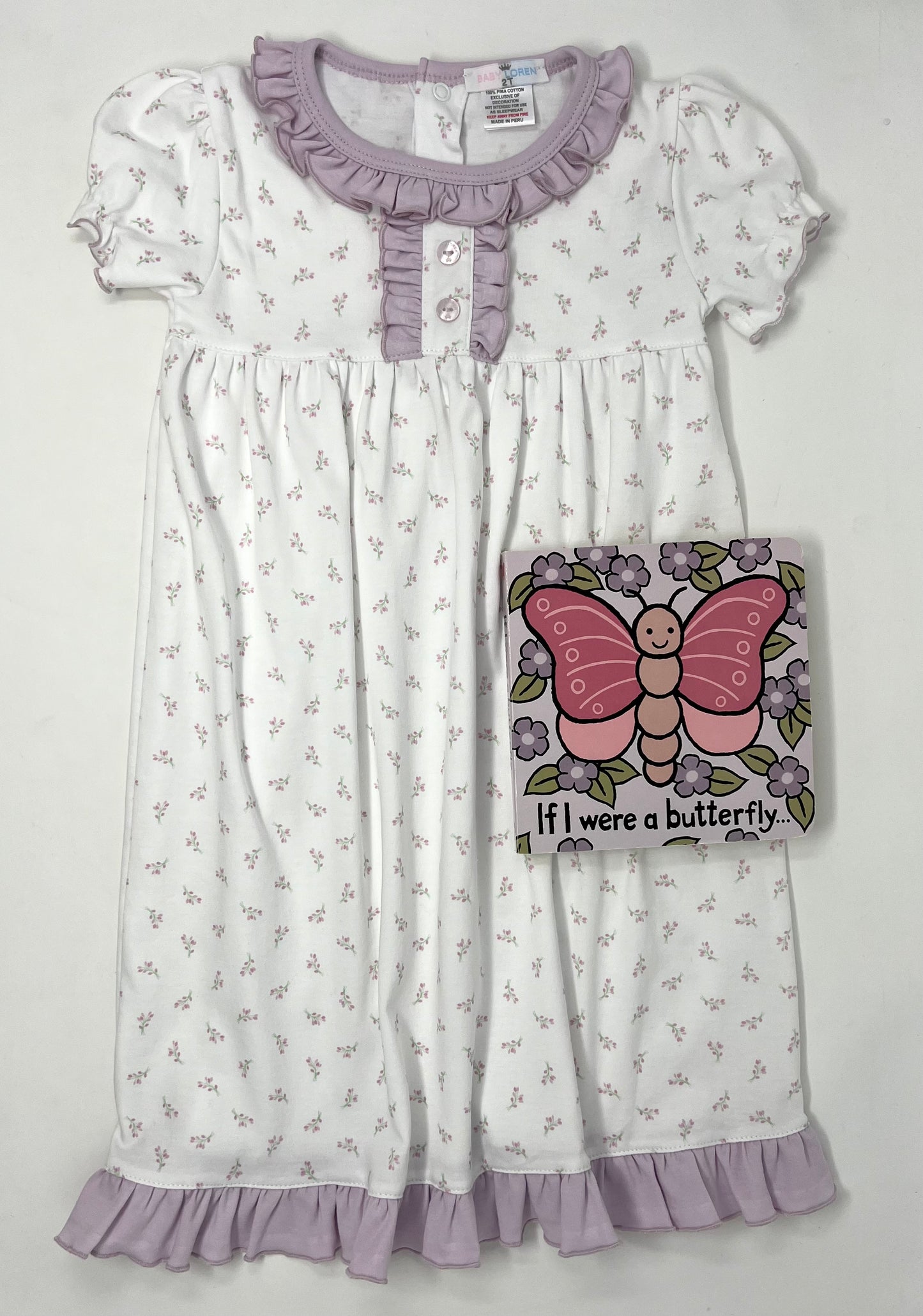 Joy Floral Pima Morning Dress Kids Pajamas Baby Loren   