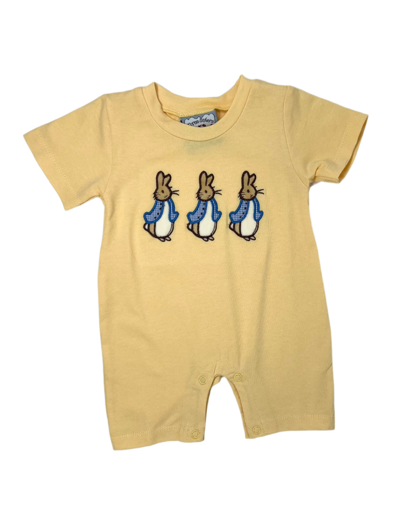 Peter Rabbit Boys Applique Romper Boys Sets Three Sisters   