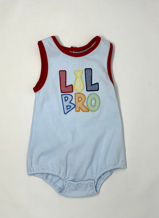 Lil Bro Applique Boys Bubble Boys Bubbles + Rompers Three Sisters   