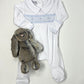 Lily & Lucas Smocked Collared Boy Footie - Lt. Blue Baby Sleepwear Magnolia Baby   