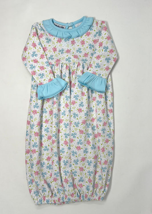 Natalie's Classics Printed Ruffled Gathered Gown Baby Sleepwear Magnolia Baby   