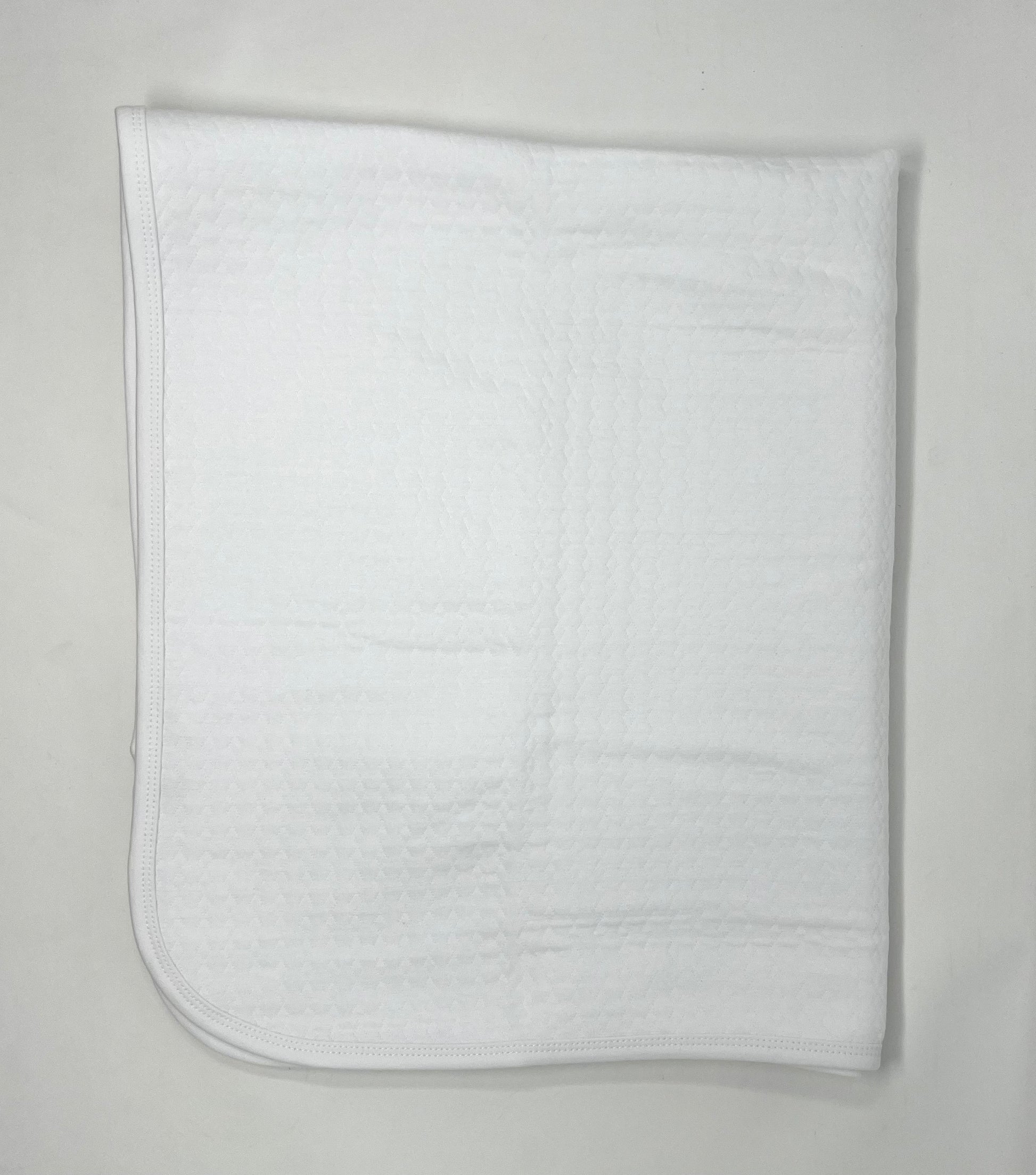 Quilted Receiving Blanket - White Baby Accessories Oriental Products   