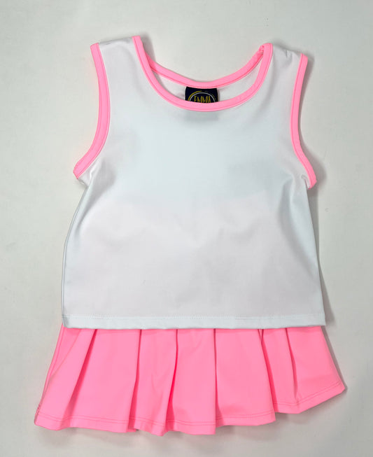 Remi Skort Set - Pink & White Girls Sets Emma Jean   