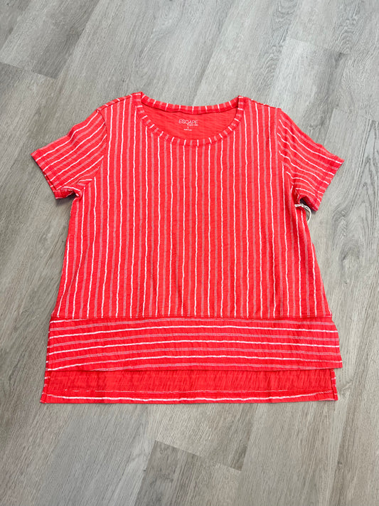 Stripe Cotton Boxy Tee - Red Knits Escape by Habitat   