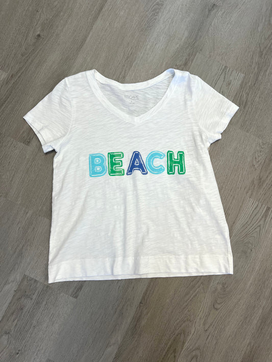 Destination Beach V-Neck Tee - White Knits Escape by Habitat   