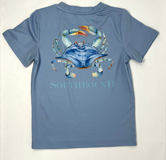Boy's SS Tee - Blue Crab Boys Tees Southbound   