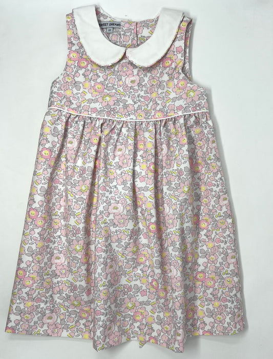 Melody Pink Floral Print Dress Girls Occasion Dresses Sweet Dreams   