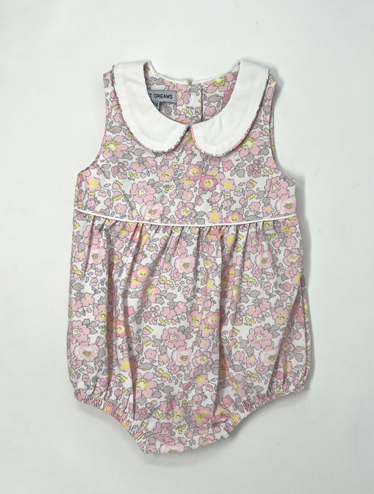 Melody Pink Floral Print Bubble Girls Bubbles + Rompers Sweet Dreams   