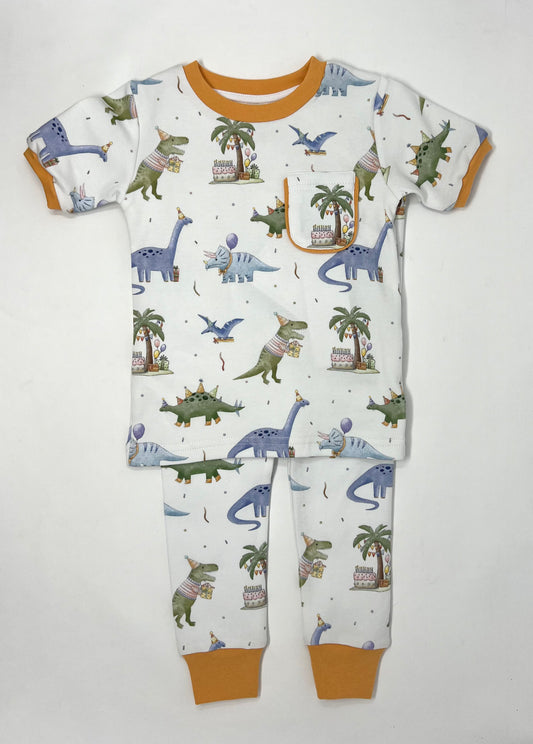 Dino-mite Birthday Organic Cotton Pajama Set Kids Pajamas Nola Tawk   