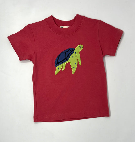 Boy's Nantucket Red S/S T-Shirt w/ Sea Turtle Boys Shirts + Polos Luigi   