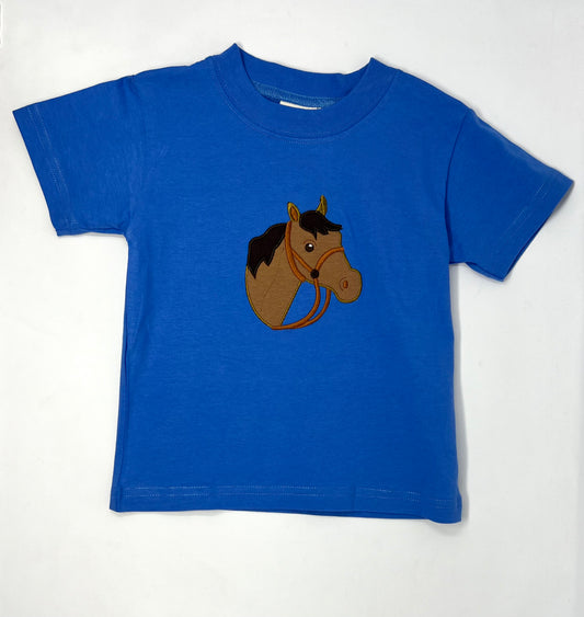 Boy's Chambray S/S Shirt w/ Horse Head Boys Tees Luigi   