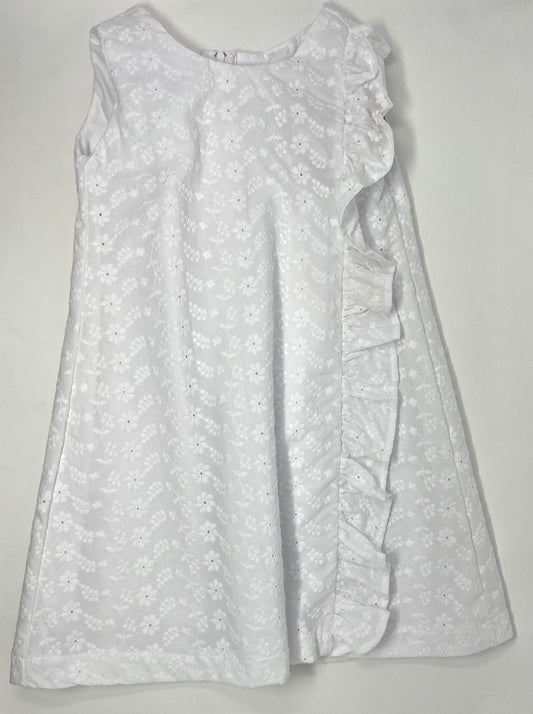 White Eyelet Ruffle A-Line Dress Girls Play Dresses Funtasia Too   