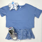 Box Athleisure Shirt - Blue Girls Tops + Tees Honesty   