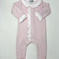 Mini Checks Ruffle Footie - Pink Baby Sleepwear Magnolia Baby   