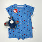 Boys Red White & Bluetiful Modal Magnetic Short Sleeve Romper Baby Sleepwear Magnetic Me   