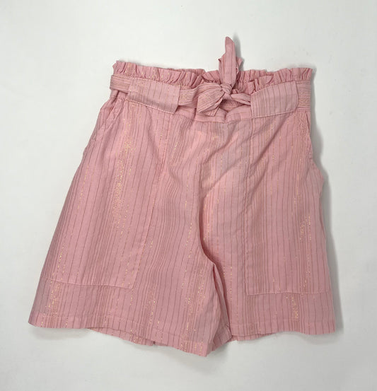 Girls Pink Cotton Shorts w/ Metallic Pinstripes Girls Shorts Creamie   