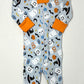 A Little Bit Batty Zipper Pajamas - Lt. Blue Baby Sleepwear Magnolia Baby   