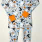 A Little Batty Toddler Long Pajamas - Lt. Blue Kids Pajamas Magnolia Baby   