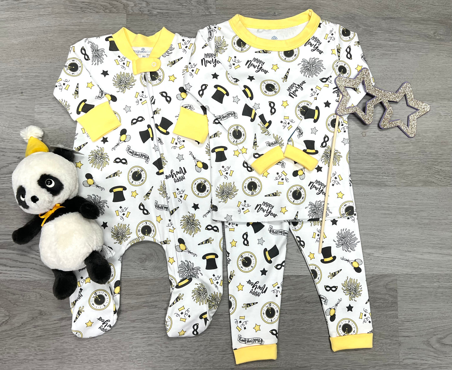 Happy New Year! Toddler Long Pajamas Kids Pajamas Magnolia Baby   