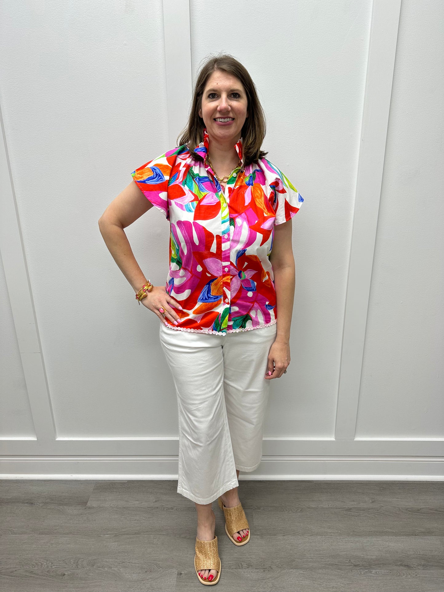 Adelyn Blouse - Sangria Sunset Tops Marie   