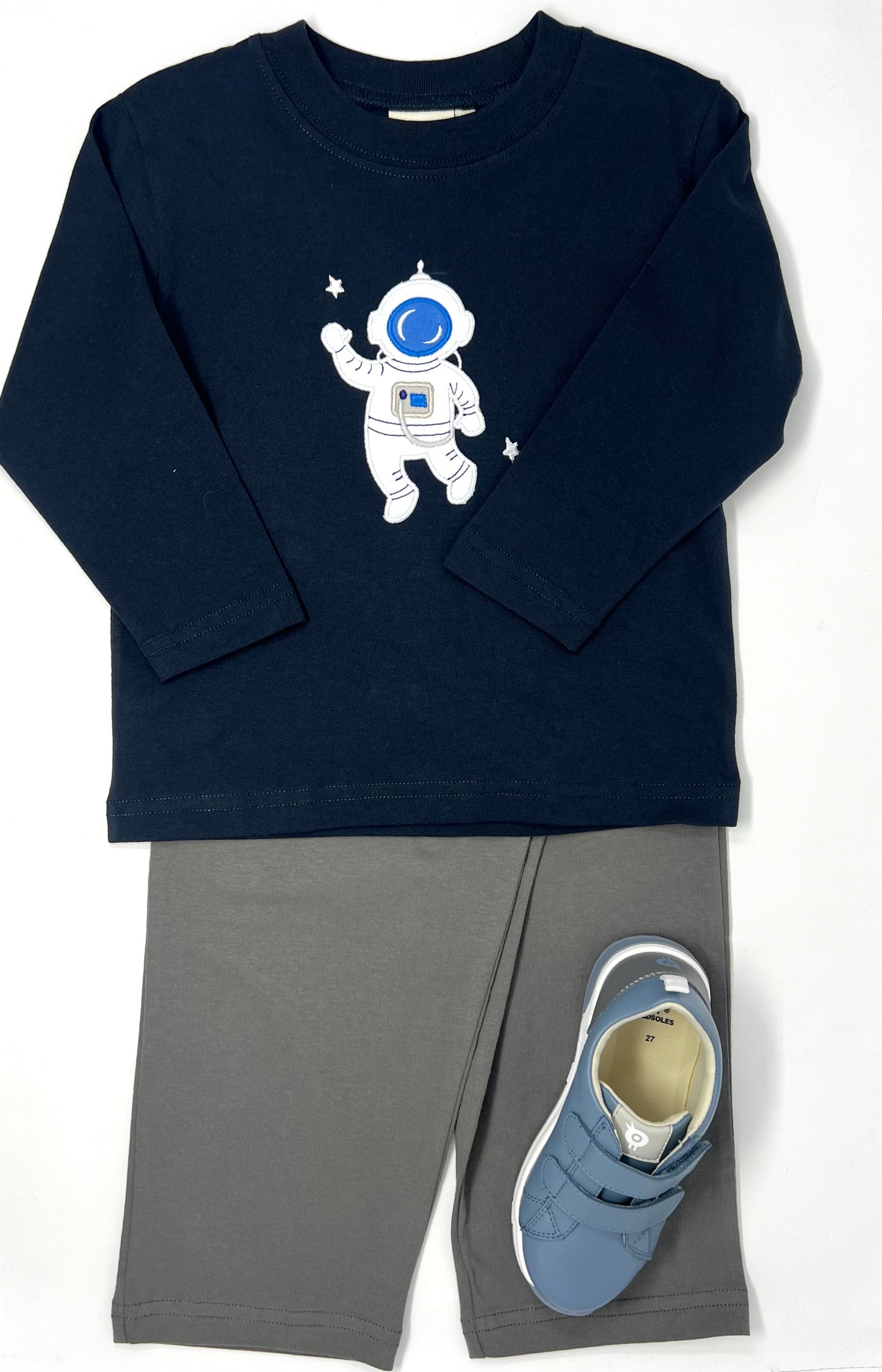 Boy's L/S T-Shirt w/ Astronaut - Dark Navy Boys Tees Luigi   