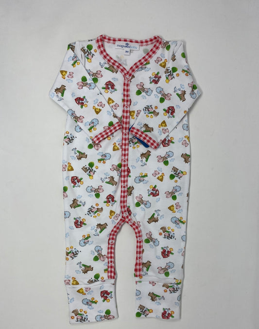 Down on the Farm Printed Playsuit Baby Sleepwear Magnolia Baby   