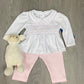 Ava & Archie Smocked Collared Pant Set - Lt. Pink Baby Sleepwear Magnolia Baby   