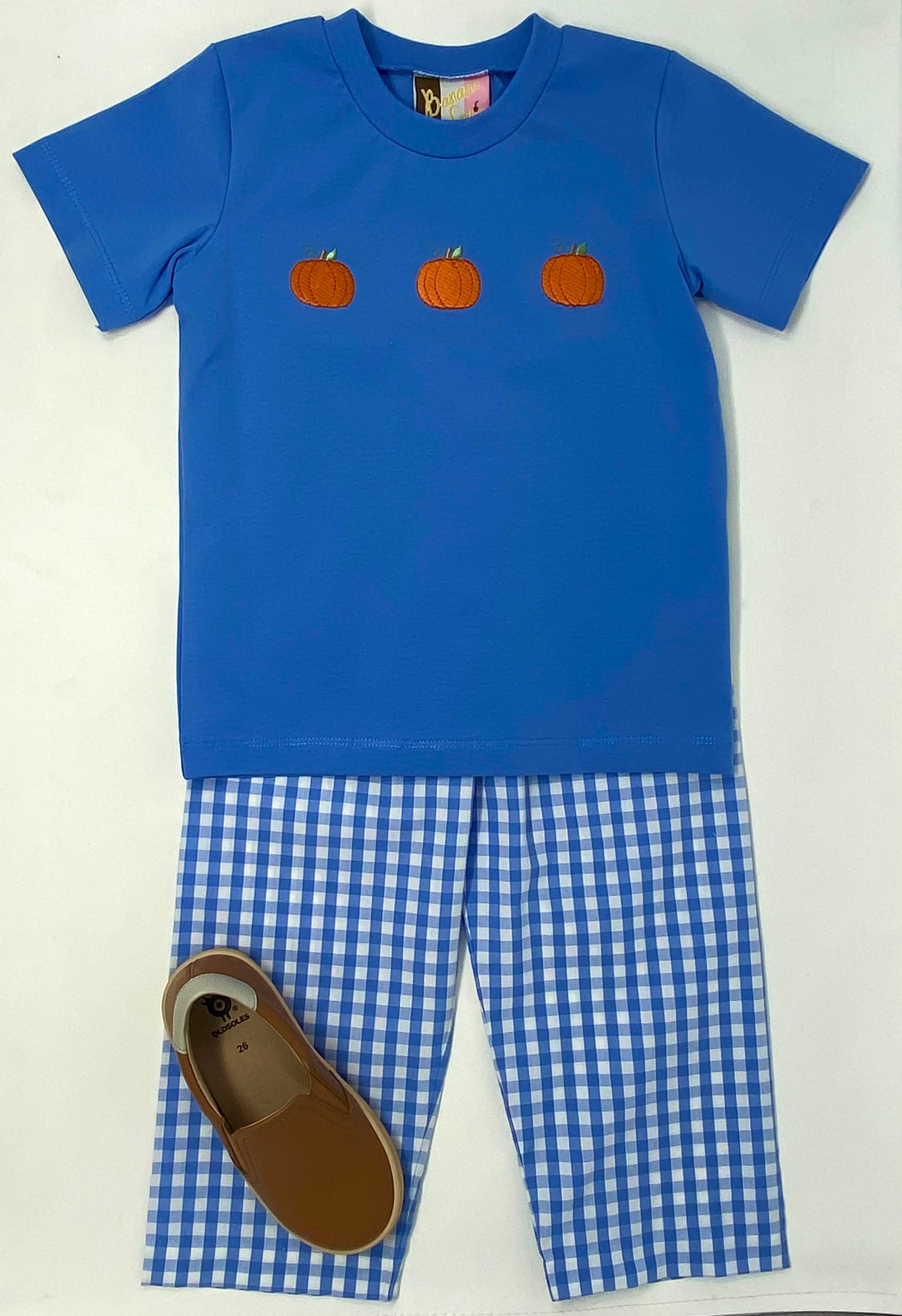 Pumpkin Embroidery Boys Pant Set Boys Sets Banana Split   